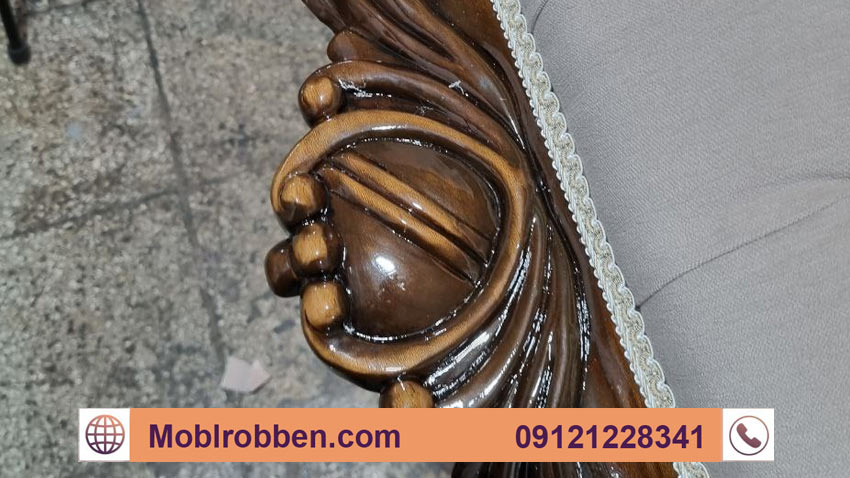 تغییر رنگ چوب مبل طلایی به قهوهای
