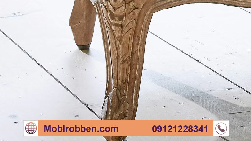 تغییر رنگ چوب مبل طلایی به قهوهای رنگ چوب پتینه