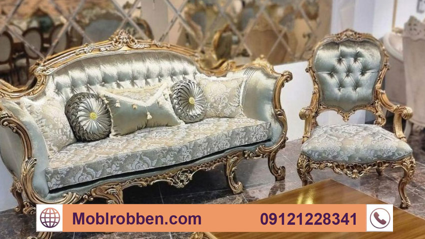 تعویض پارچه و روکش مبل سلطنتی