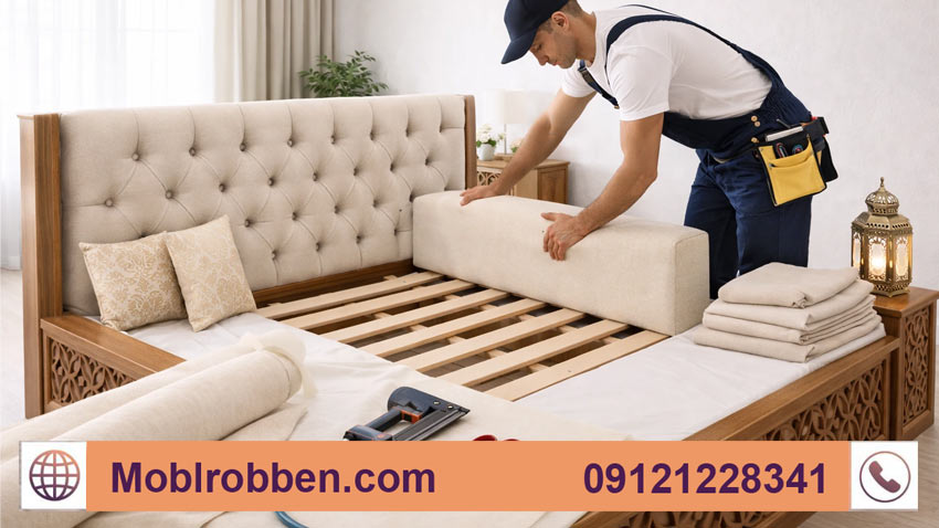 باز کردن روکش مبل تخت خواب شو